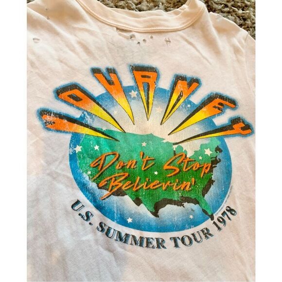 NEW Chaser Journey White Distressed Graphic rocker Tee T SHIRT sz XS S - Picture 3 of 6